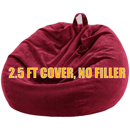 Nobildonna Bean Bag Chair Cover (No Filler) for Kids Beanbag Stuffed Animal Storage Without Filling Plush Toys Holder and Organizer Soft Premium