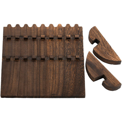 ZOOFOX Set of 2 Wood Necklace Display Stand for Selling, Freestanding Jewelry Easel Display Stand for 16 Necklaces