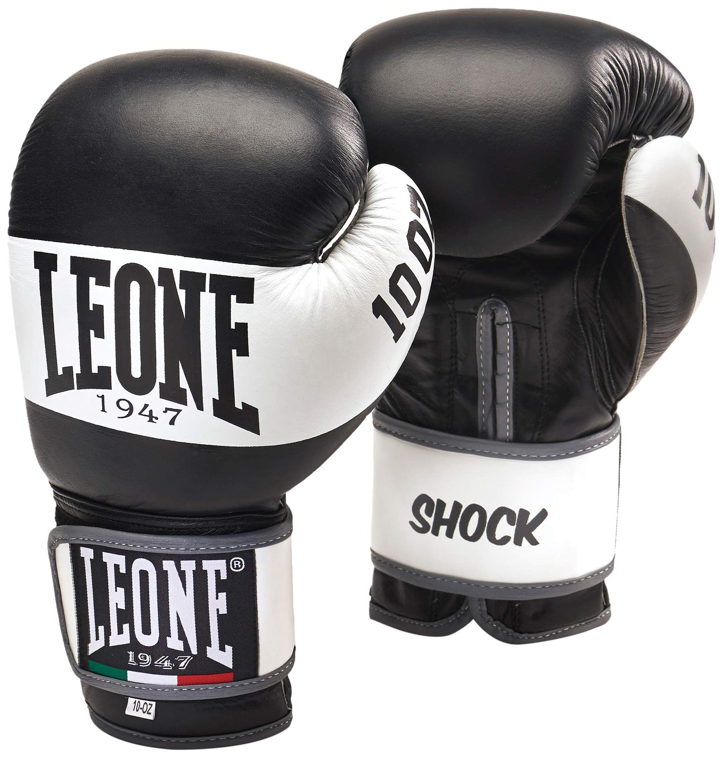 LEONE 1947, Shock Boxing Gloves, Unisex Adult, Black, 16 OZ, GN047