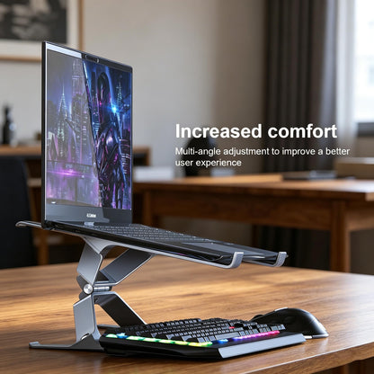 Adjustable Laptop Stand for Desk, Portable Laptop Riser, Ergonomic Computer Notebook Holder for MacBook Pro Air, Dell XPS, HP, Lenovo (13.3-17.3'')