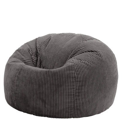 icon Kingston Cord Bean Bag with Filling Included, Grey