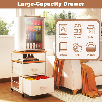 Turosur Mini Fridge Stand with Storage & Wheels, drinks fridge stand 167KG