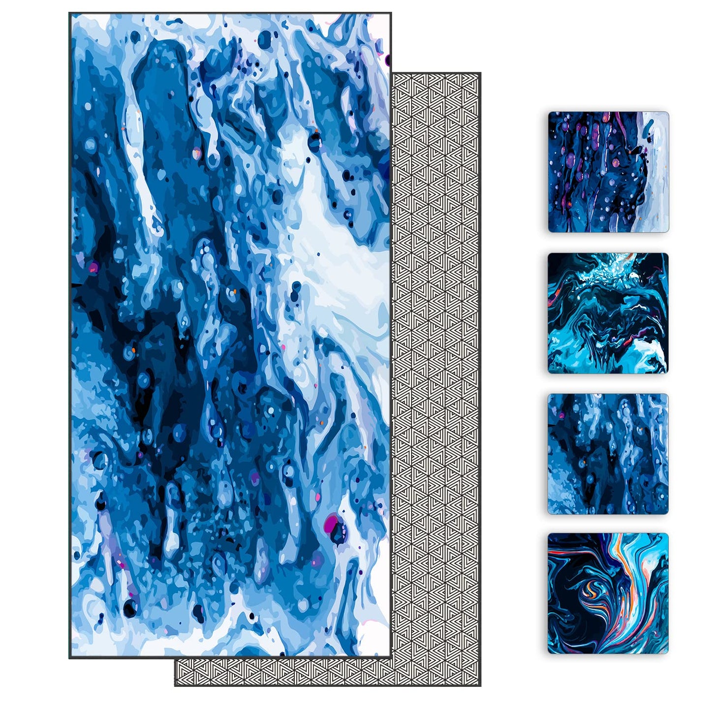 DARCHEN Microfiber Beach Towels Oversize Quick Dry Towel[1 or 4 Pack] Travel Swimming (A [1 Pack] - Dusk on Beach, X-Large - 180 x 90 CM)