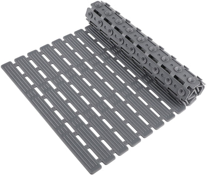 WELTRXE Bath Mat Non Slip Shower Mats, 68 x 40 cm Anti Slip Bathtub Mat, Anti Mould, Striped Textured Soft Surface with Suction Cups