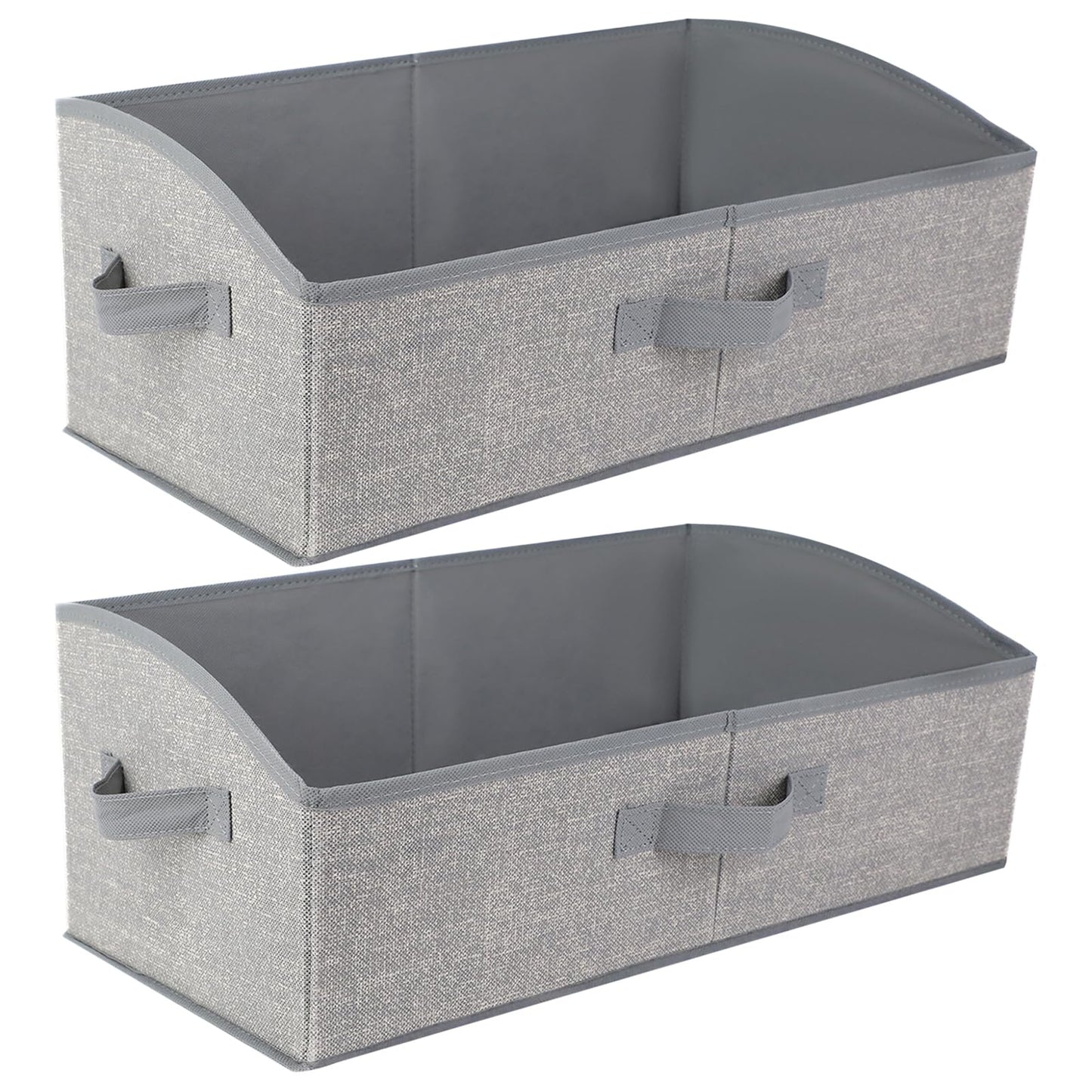 AiQInu Storage Boxes with Handles, 28 L, Foldable Storage Basket, Fabric, 50 x 28.5 x 20 cm, Large Baskets Storage, Organiser Boxes for Clothes, Toys