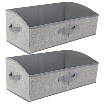 AiQInu Storage Boxes with Handles, 28 L, Foldable Storage Basket, Fabric, 50 x 28.5 x 20 cm, Large Baskets Storage, Organiser Boxes for Clothes, Toys