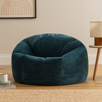 icon Kingston Cord Bean Bag with Filling Included, Teal
