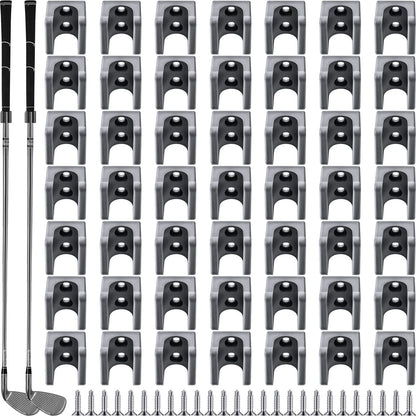 Deekin 30 Pcs Golf Club Holder Golf Club Rack Golf Storage Organizer for Garage Golf Club Hanger Golf Club Wall Mount with 60 Pcs Screws for Golf