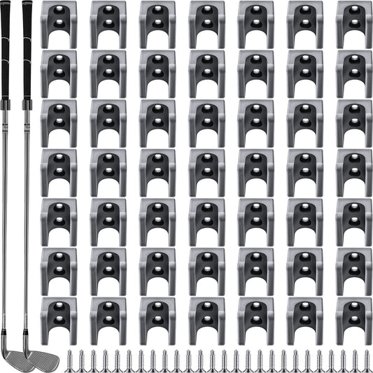 Deekin 30 Pcs Golf Club Holder Golf Club Rack Golf Storage Organizer for Garage Golf Club Hanger Golf Club Wall Mount with 60 Pcs Screws for Golf