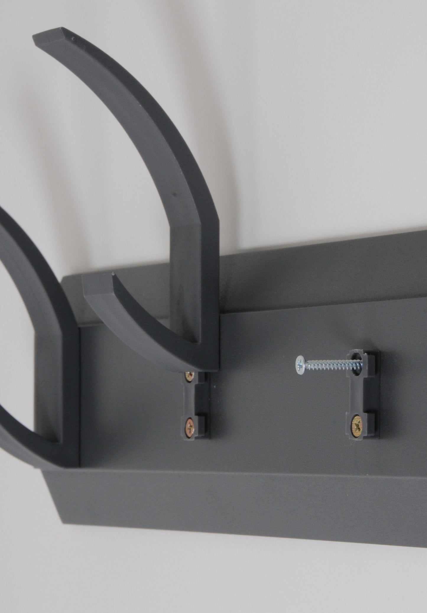 Acorn Linear Hat and Coat Wall Rack with Conclealed Fixings 8 Hooks Graphite Ref 319883