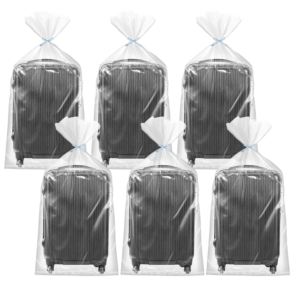 Extra Large Clear Plastic Storage Bags, 6 pcs Flat Large Plastic Bags
