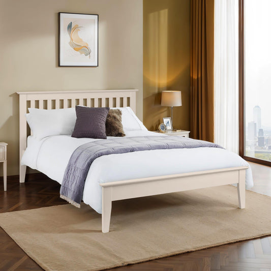 Julian Bowen Salerno Bed, Ivory, Double