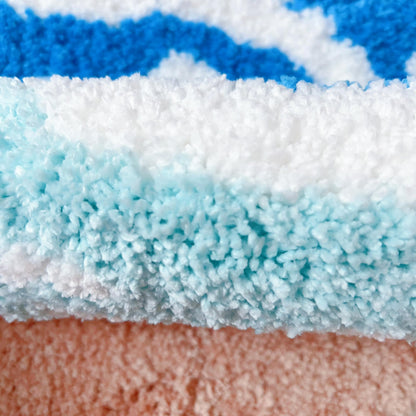 Coastal Bathroom Rug 20"x31" Starfish Seashell Ocean Decor Bath Mat