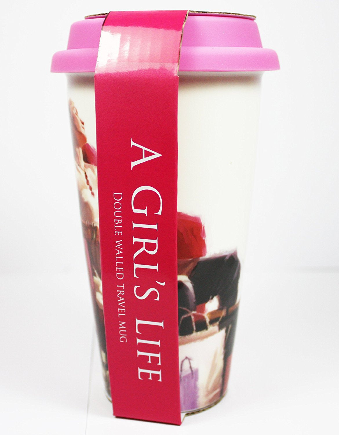 'A Girl's Life' Double Walled Insulation With Silicon Travel Mug