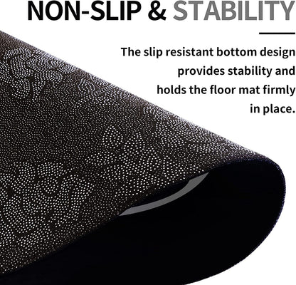 Luxury Large 115 x 115cm Gaming Office Computer Chair Mat for Hardwood Floors Carpet Wooden Floors Durable Non-slip Soft Floor Protector