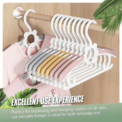 Vivikivi 15 Pack Adjustable Kids Clothes Hangers, Stackable, Space Saving