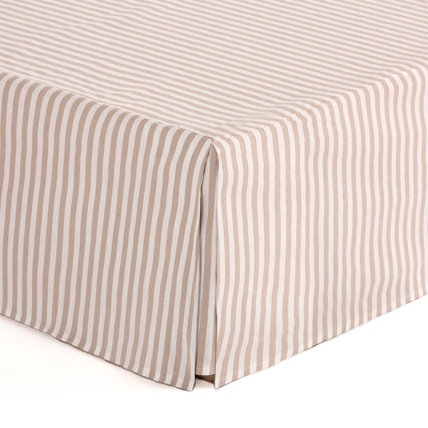 Bed Cover 105 x 190/200 cm Bed Base Cover 105 cm – Beige Stripes