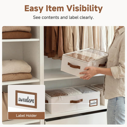 StorageWorks Underbed Storage Boxes with Lids, Under Bed Containers for Bedroom Accessories Organising Clothes Bedding