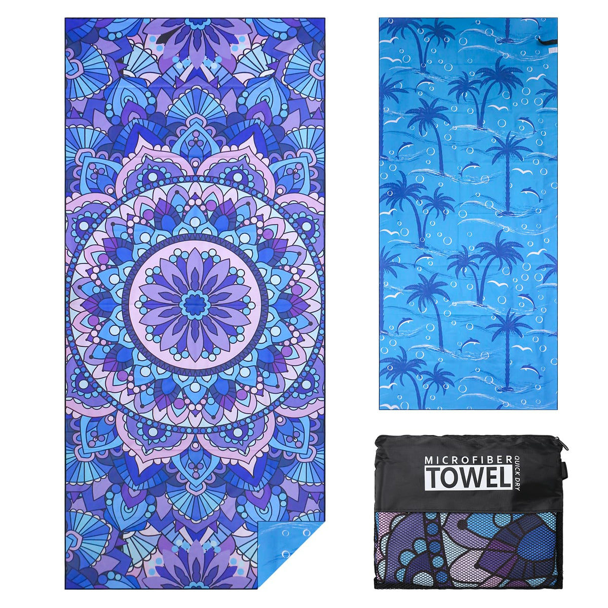 TMEOG Microfibre Beach Towels 180x80cm Extra Large Sand Free Beach Towel for Adults Compact Thin Travel Towel Women Men Lightweight Swim Pool Yoga