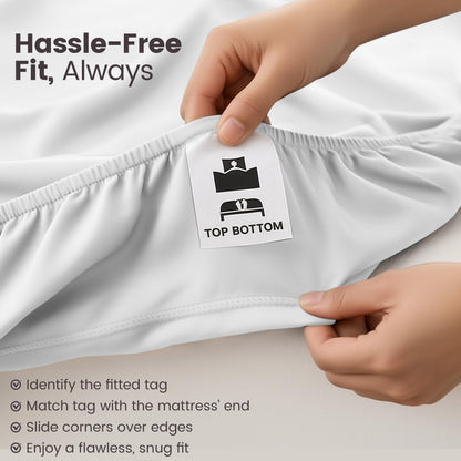 Utopia Bedding Fitted Sheet Double, White - Deep Pocket 14 inch (35 cm) - Easy Care - Soft Brushed Polyster - Microfibre Fabric - Shrinkage and Fade Resistant - Bottom Sheet