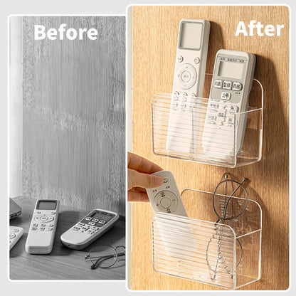 PAVSTINE 2 Pcs Remote Control Holder Multi-Functional, Transparent