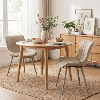YOUNIKE Dining Chairs Set of 2 Modern Kitchen Dining Room Chairs, Khaki