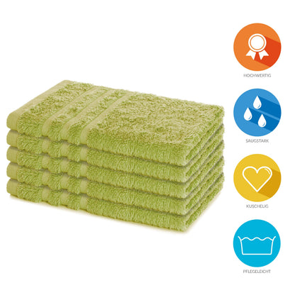 Lavea 5-Piece Guest Towel Set, Guest Towels 30 x 50 cm, Terry Cloth Towel Made from 100% Cotton, Towel Set, Soft and Absorbent, Elena Series