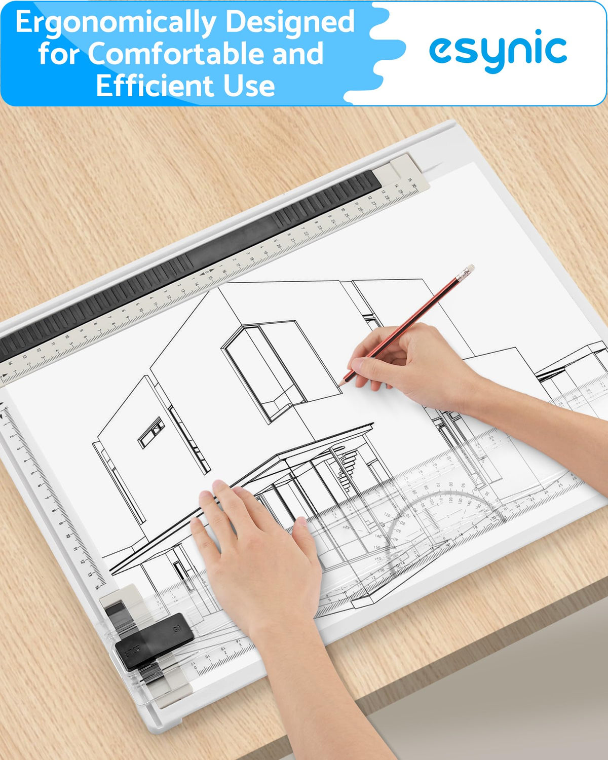 eSynic A4 Drawing Board Set with Adjustable Measuring System