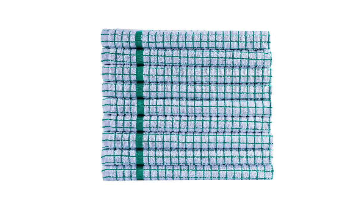 QUALITY HOME TEXTILES 100% Cotton Luxury Terry Towelling Tea Towels | Pack of 6| Kitchen Hand Towels Dish Cloth Super Absorbent Soft Touch