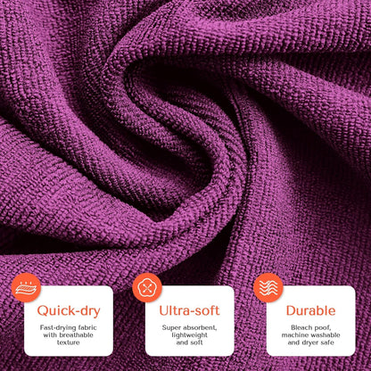 TASALON Microfiber Hair Towel for Salon, 10 Piece Towel Set