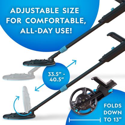 NATIONAL GEOGRAPHIC Starter Metal Detector Kit for Kids - Kids Metal Detector with 18.8 cm Waterproof Metal Detector Coil & Trowel, Lightweight Gold