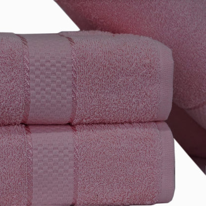 Casabella Luxury Pack Of 4 Bath Sheet 100% Egyptian Cotton Super Soft towel_Pink