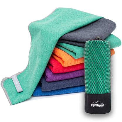 gipfelsport Microfibre Towel | Green | 1 1x S(80x40cm) & 1x L(140x70cm)