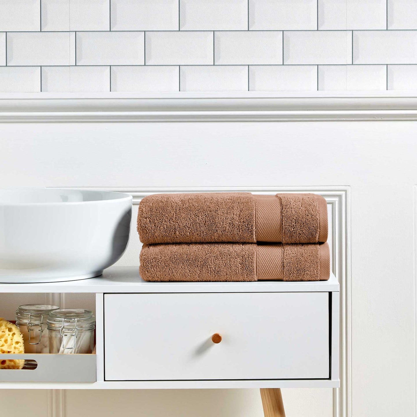 Christy Refresh Bathroom Towels | Set of 2 | Quick Dry | Gentle Pastel Tones | Soft Plush Large Bath Towels | Absorbent Shower Towels