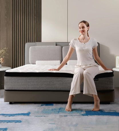 OGIAWA Single Mattress 3FT, 10.6 Inch Gel Memory Foam Pocket Sprung Orthopedic Mattress Edge Support & Motion Isolation Spring Hybrid Medium Firm