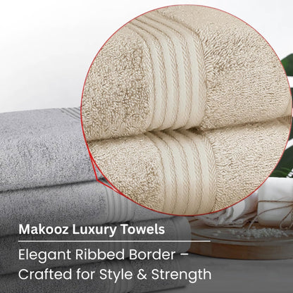 Makooz Luxurious Bamboo Face Flannels Pack of 6-700 GSM Thick Bamboo Face Cloth Towel Set - Silky Soft, Absorbent, Quick Dry Wash Cloth