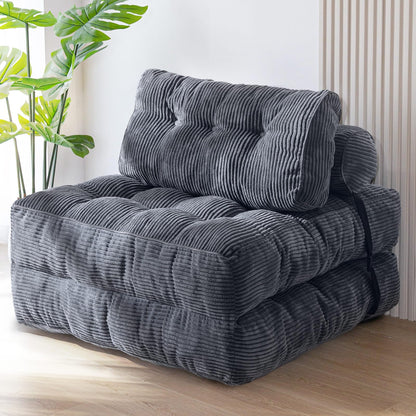 MAXYOYO Folding Sofa Bed, Convertible Sleeper Chair with Pillow Foldable Mattress with Back Support