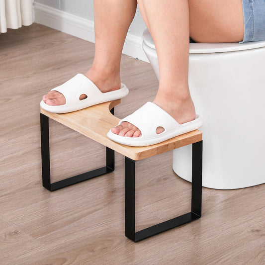 Fanwer Squatting Toilet Stool, Wood Bathroom Poop Stools for Adults, Portable Wooden with Metal Potty Anti-Slip,Adults and Elders ? ?