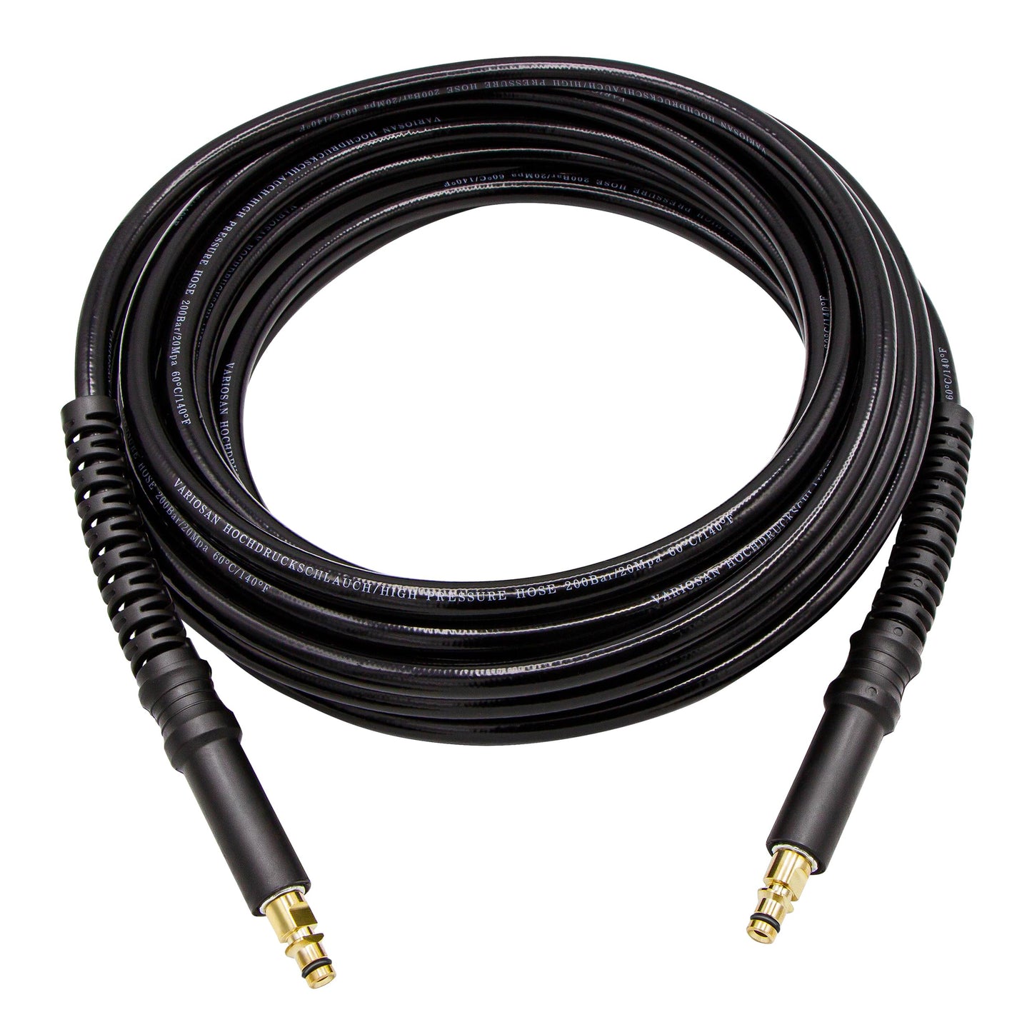 VARIOSAN High Pressure Hose for 16621 Pressure Washer 9 m Quick Connect Black 200 Bar Suitable for K?rcher K2 K3 K4 K5 K6 K7 and 2.641-721.0