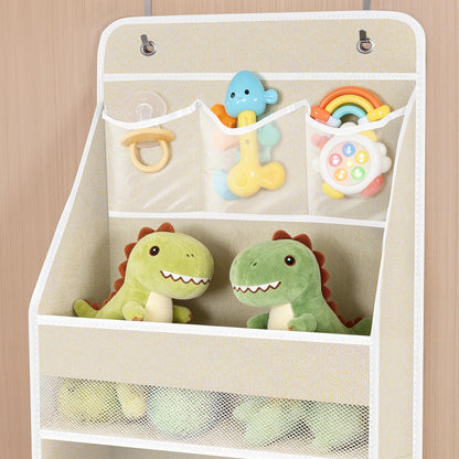 Univivi 6-Shelf Over Door Hanging Organizer Fabric Door Storage with 5 Large Pockets and 3 Small PVC Pockets Wall Mount Hanging Storage Organizers