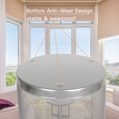 AHUNTTER 3 Pack Mesh Waste Paper Bin 12 Litres Metal Waste Basket Small Trash Can Rubbish Bin for Bedrooms Bathrooms Office Home Kitchens Supplies
