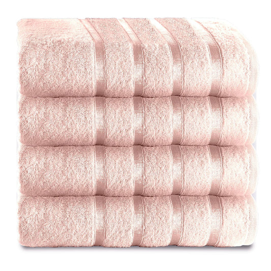 GC GAVENO CAVAILIA Fade Resistant Luxury Towels, Extra Absorbent 100% Ringspun Egyptian Cotton 500 GSM Bathroom Set, Blush Pink, 4PK Bath, 554721