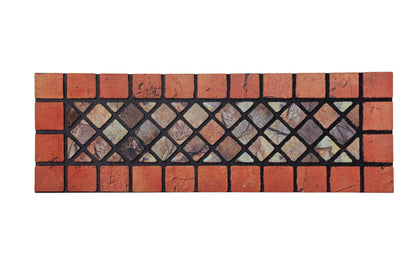 Nicoman Narrow Doormat Tiled Door Mat Barrier Eco-Friendly Heavy Duty Non-Slip Dirt Scraper For Indoor Outdoor Garden Shed Garage Entrance  (4 Pack,