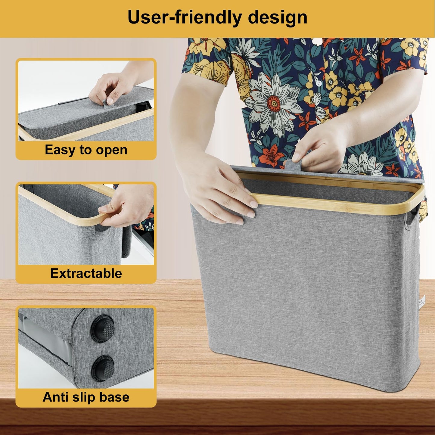 Sutowe Toilet Paper Storage with Side Window Large Toilet Paper Basket Holds up to 12 Roll Paper 45x35x15cm Bathroom Organizer Bin with Lid