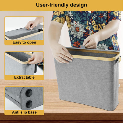 Sutowe Toilet Paper Storage with Side Window Large Toilet Paper Basket Holds up to 12 Roll Paper 45x35x15cm Bathroom Organizer Bin with Lid