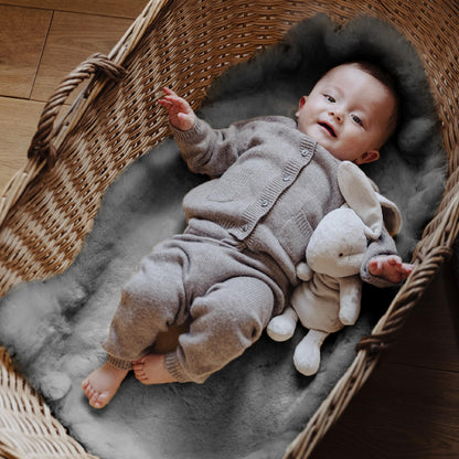 Nordic Sheep Baby Sheepskin 80x60 cm | Real Sheepskin Rug temperature regulating for strollers | Perfect as fluffy rug for the baby room | Comfortable