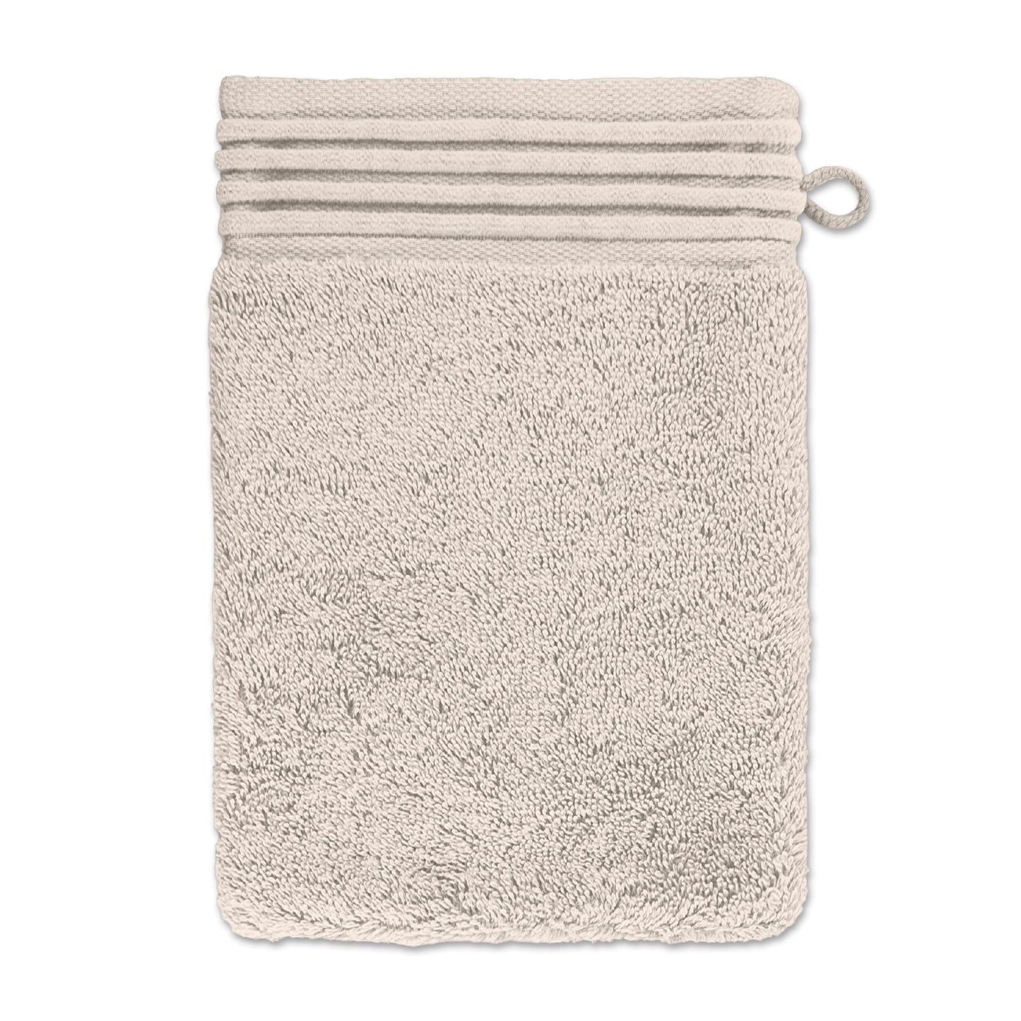 Möve Loft wash glove 15 x 20 cm made of 100% cotton (Spinair), papyrus