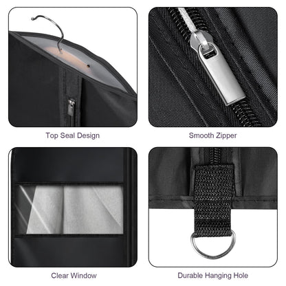 Univivi Garment Bags 43 inch Suit Bags for Storage Black, Set of 5