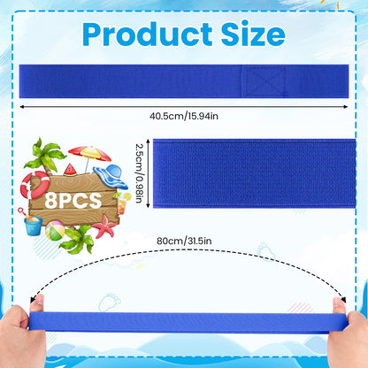 8-Pack Beach Towel Bands, Sun Lounger Towel Bands