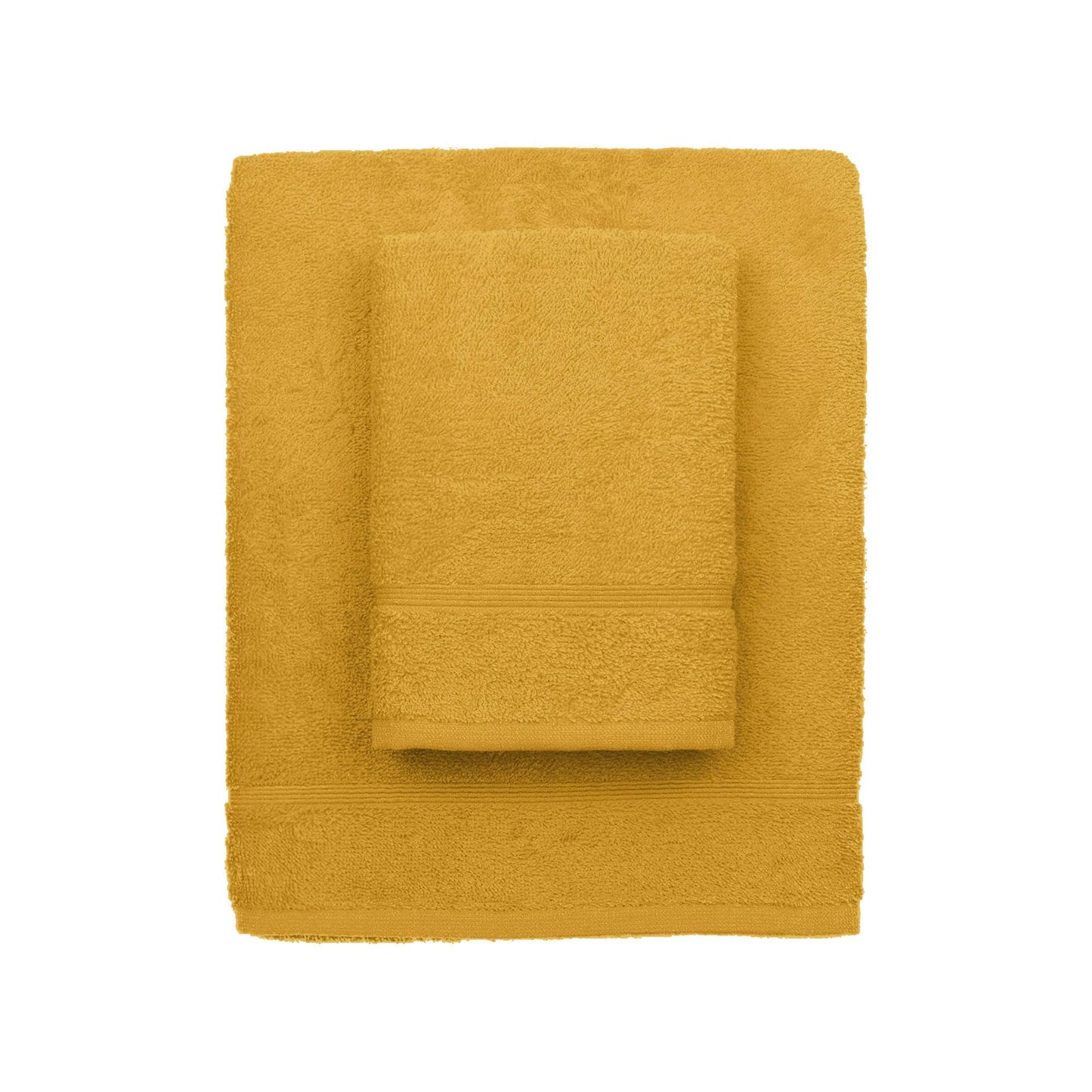 zer0bed, Lilac Bath Towels, Set of 2 Bath Towels, Face Towel, Bidet Towel, Plain Colour, Yellow, 100% Cotton, Set of 2